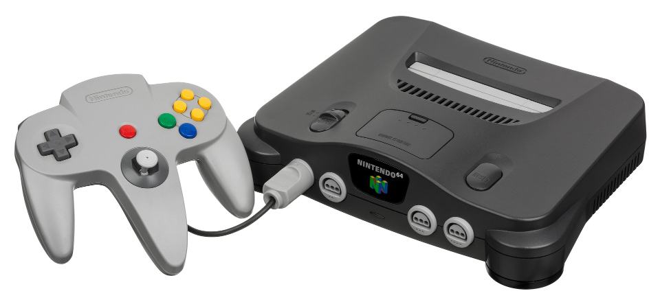 A retro game console with its controller
